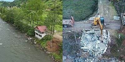 Fırtına Vadisi’ndeki  Kaçak Yapılar Yıkılıyor